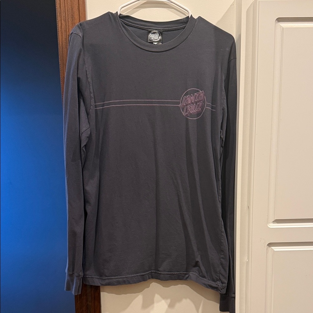 Santa Cruz Skateboards Womens Gray Long Sleeve Shirt